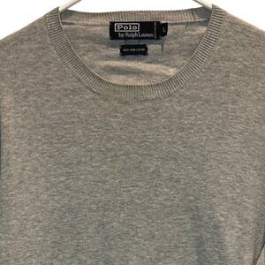 Polo by Ralph Lauren Men's Gray 100% Pima Cotton‎ Long Sleeve Sweater Large
